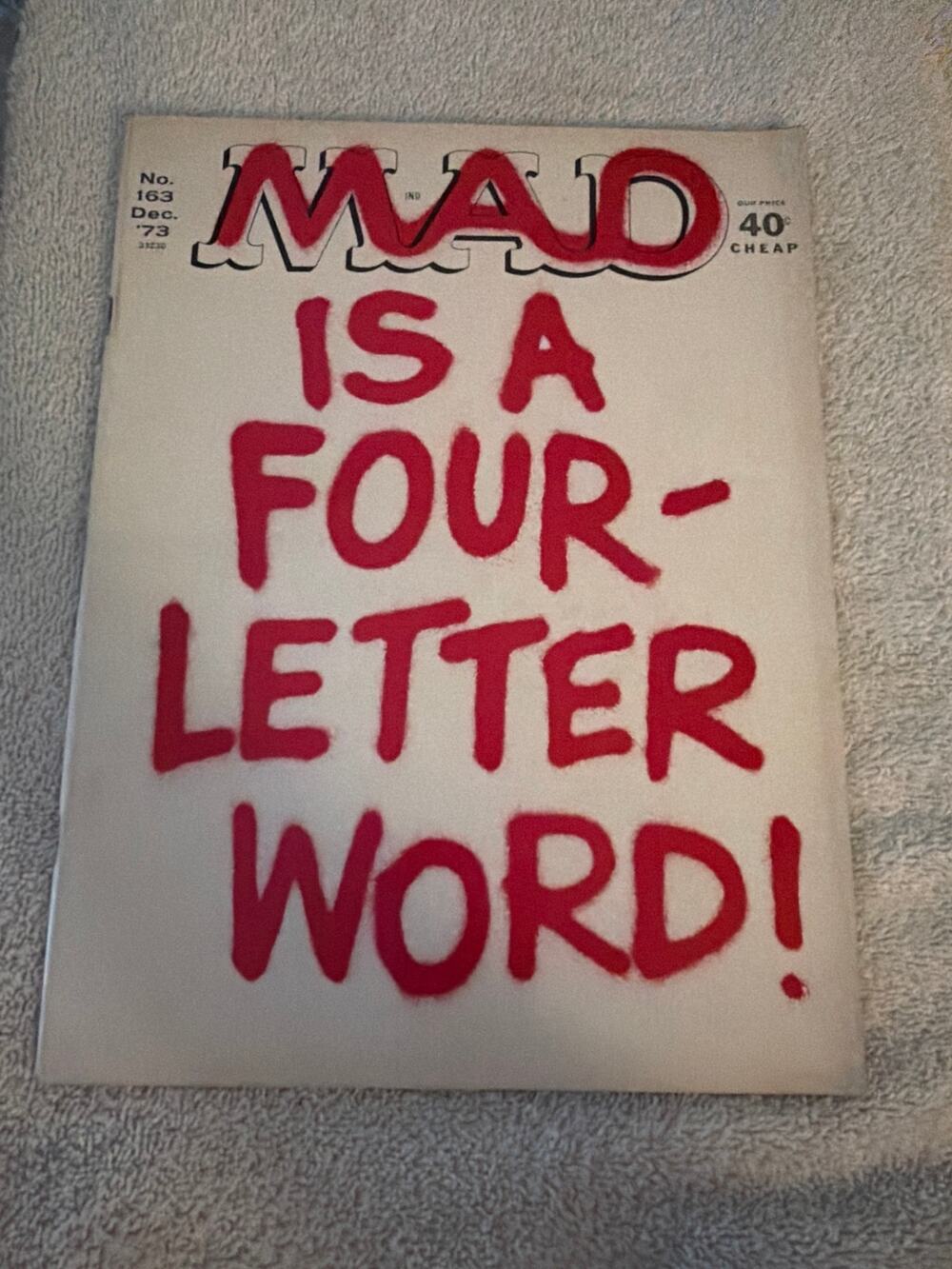Vintage MAD Magazine No. 163 Dec 1973 Four Letter Word Movie Parodies Humor
